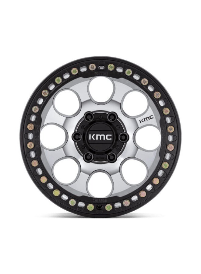 KMC (KMC) KM237(beadlock) RIOT 17X9 6X139.7 ET-12 CB108 MACH FACE/BLK INSIDE - Image 2